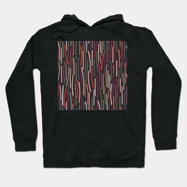Pick up Sticks in warm fall tones on charcoal Hoodie by FrancesPoff